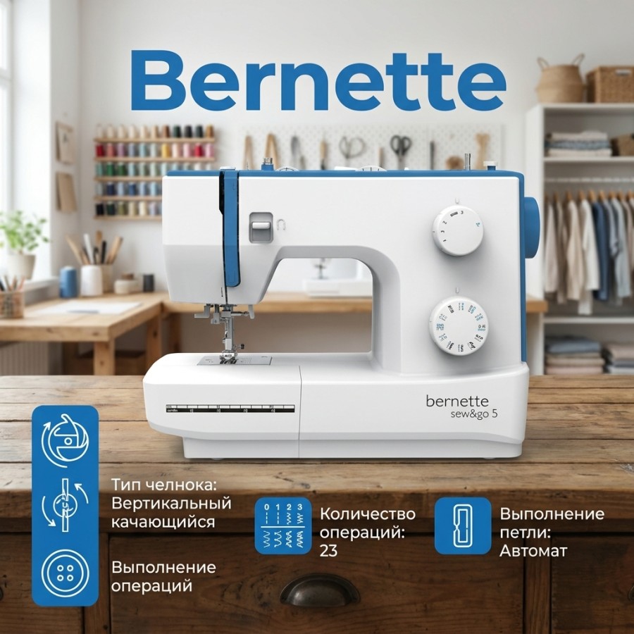 Швейная машина Bernette Sew&go 5 — швейная техника