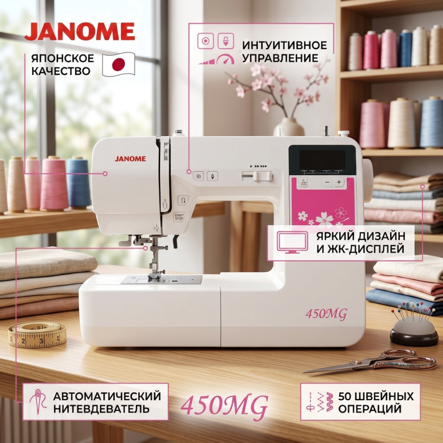 Швейная машина Janome 450MG — швейная техника