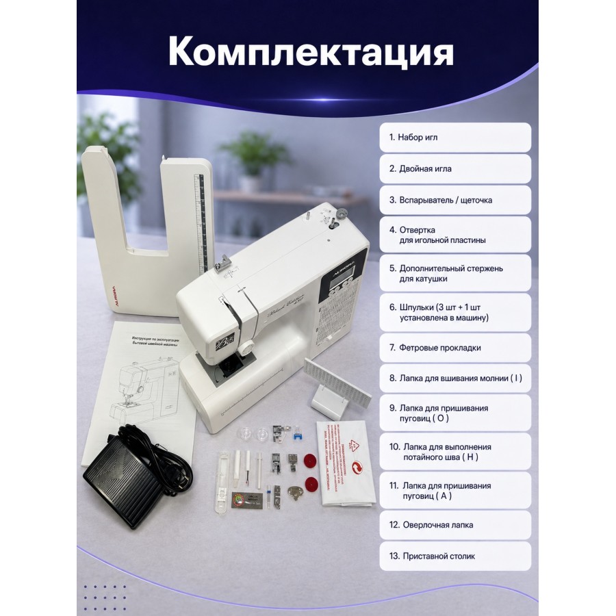 Швейная машинка AURORA Black Edition 450 — швейная техника