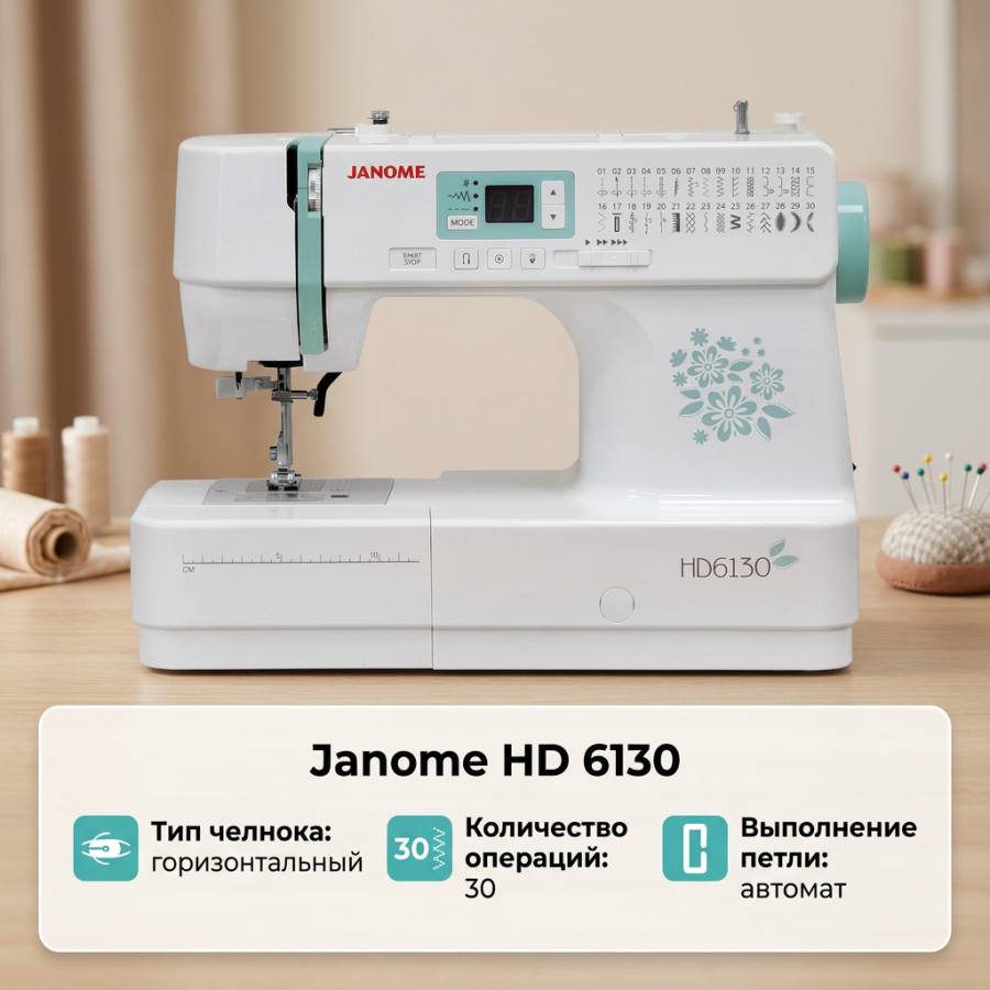 Швейная машина Janome HD 6130 — швейная техника
