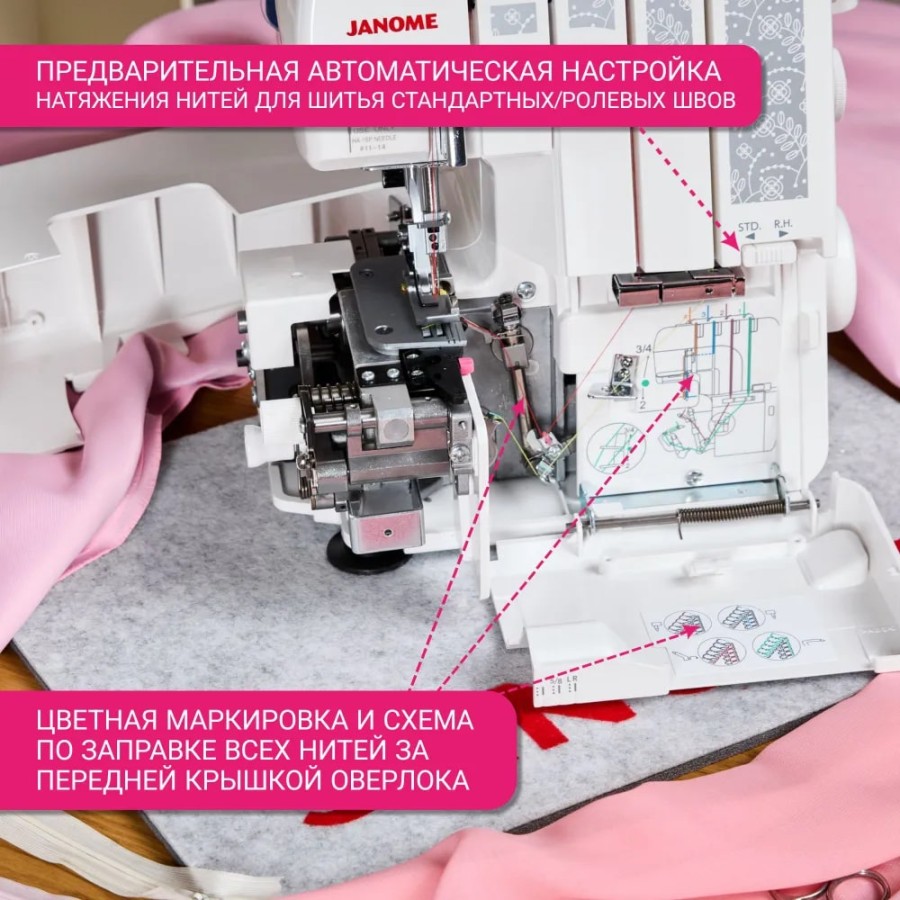 Оверлок Janome ML 785 — швейная техника